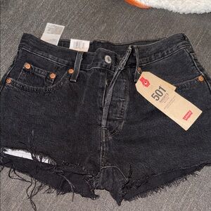 Levi's Women's Charcoal Black Jean Shorts